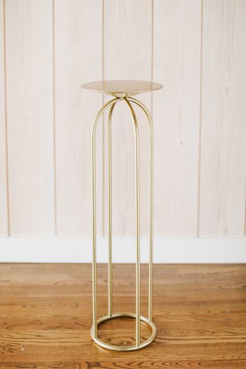 Forte Plant Stand for Floral Arrangement/Gold Display Stand By Accent Decor- 2 Sizes | Stands | Modishstore - 6