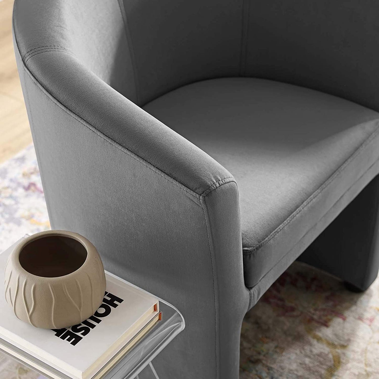 Modway Divulge Performance Velvet Arm Chair and Ottoman Set - EEI-3607 | Armchairs | Modishstore - 21