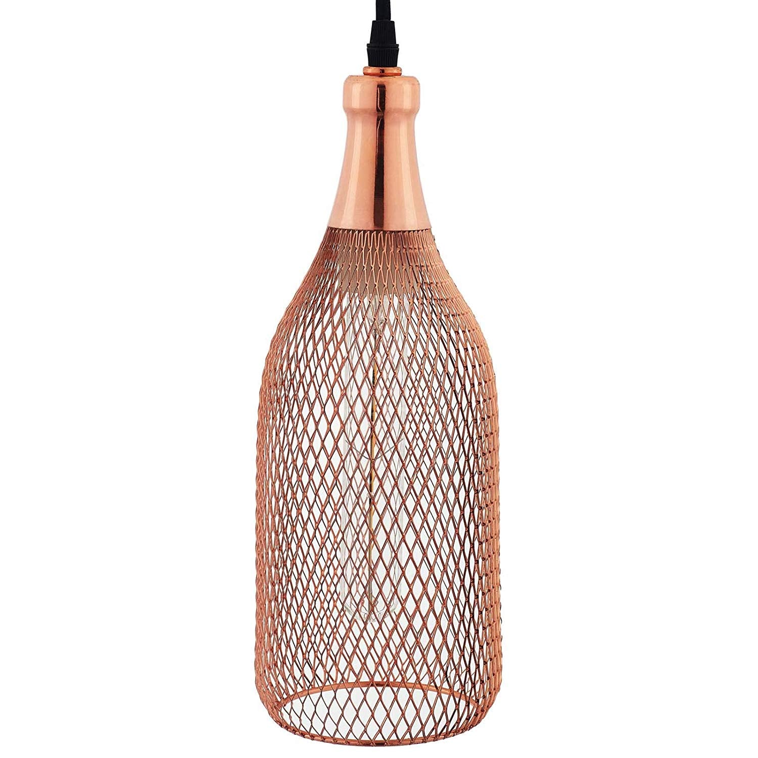 Modway Glimmer Bottle-Shaped Rose Gold Pendant Light | Pendant Lamps | Modishstore-5