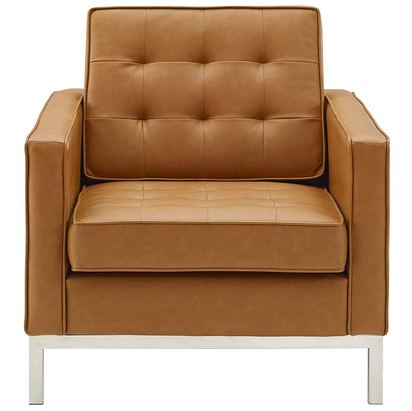 Modway Loft Tufted Upholstered Faux Leather Armchair - EEI-3391 | Armchairs | Modishstore - 20