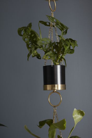 Karo Art Deco Hanging Pots w/Chain By Accent Decor | Planters, Troughs & Cachepots | Modishstore - 3