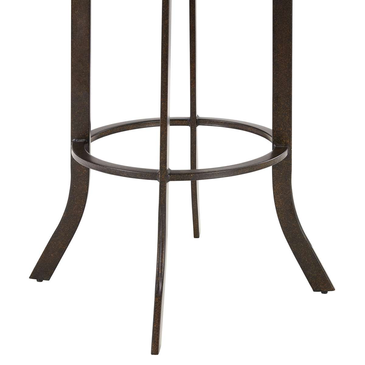 Pharaoh Swivel 30" Auburn Bay and Brown Faux Leather Bar Stool By Armen Living | Bar Stools | Modishstore - 6