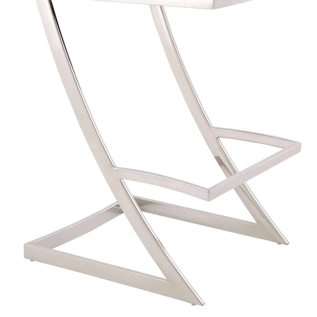 Pinellas 26" Vintage Black Faux Leather and Brushed Stainless Steel Bar Stool By Armen Living | Bar Stools | Modishstore - 7