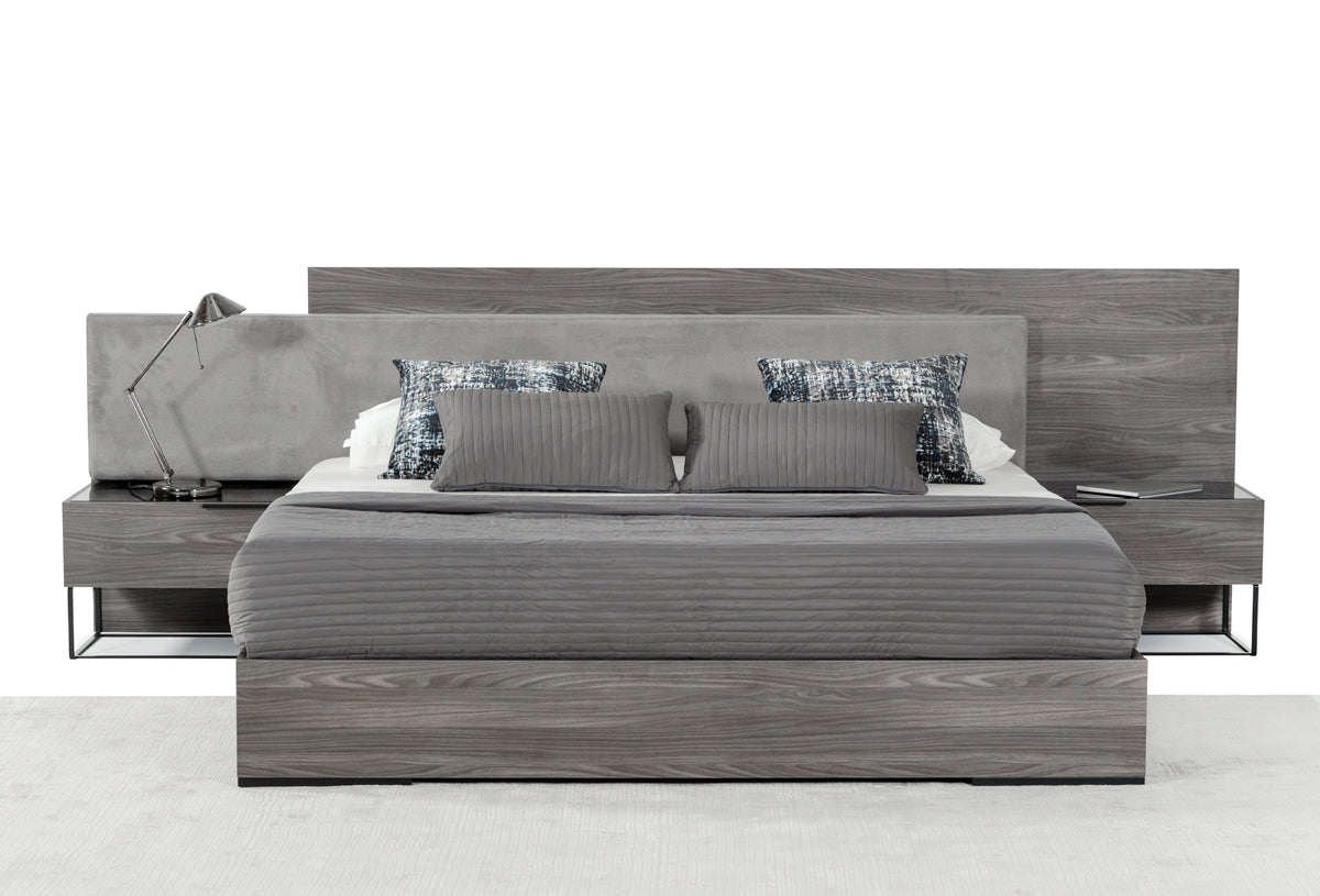 Nova Domus Enzo Italian Modern Grey Oak & Fabric Bedroom Set-4