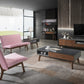 Modrest Gardner - Modern Pink Accent Chair | Modishstore | Accent Chairs