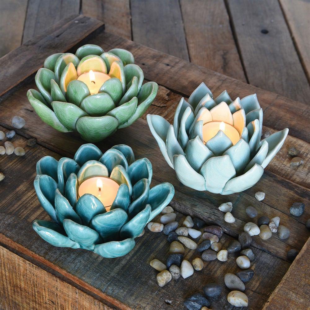 succulents in votive holders Succulent Tealight Holder