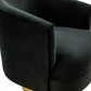 Divani Casa Basalt - Modern Black Fabric Accent Chair-6