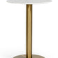 Modrest Fairway - Glam White Marble and Brushed Gold Bar Table | Modishstore | Bar Tables-2