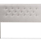 baxton studio windsor modern and contemporary greyish beige fabric upholstered full size headboard | Modish Furniture Store-3