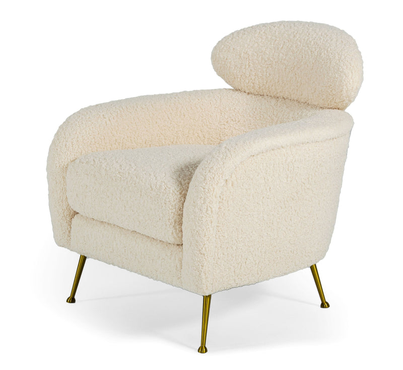 Modrest Altura - Modern Faux Fur Lounge Chair | Modishstore | Lounge Chairs