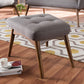 Baxton Studio Waldmann Mid-Century Modern Grey Fabric Upholstered Ottoman | Stools | Modishstore - 2