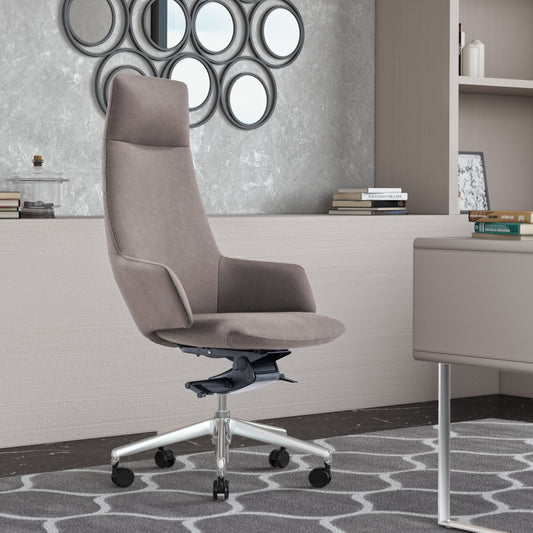 Modrest Gates - Modern Grey High Back Executive Office Chair | Modishstore | Office Chairs