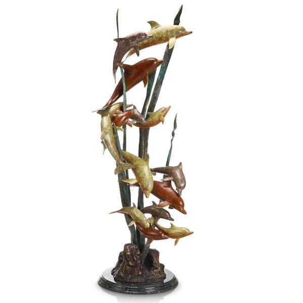 Dozen Dolphin Pod Seascape By SPI Home | Home Accents | Modishstore-2