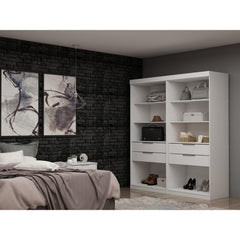 Mulberry Open 2 Sectional Closet - Set of 2 in White By Manhattan Comfort