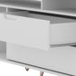 Rockefeller 62.99 TV Stand with Metal Legs and 2 Drawers in White By Manhattan Comfort | TV Stands | Modishstore - 4