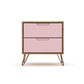Rockefeller Tall 5- Dresser and 2-Drawer Nightstand in White By Manhattan Comfort | Dressers | Modishstore - 35