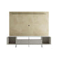 Celine 85.43" TV Stand and Panel in Off White and Nude Mosaic Wood By Manhattan Comfort | TV Stands | Modishstore - 5