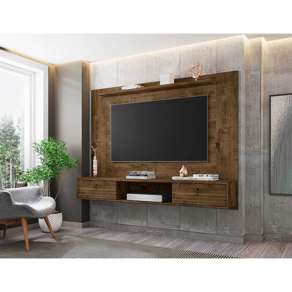 Liberty 70.86" Floating Entertainment Center in Black By Manhattan Comfort | TV Stands | Modishstore - 7