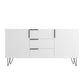 Beekman 62.99 Sideboard with 4 Shelves in White By Manhattan Comfort | Sideboards | Modishstore - 5