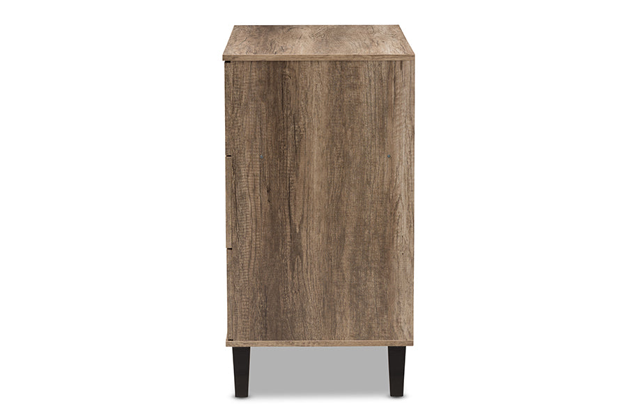 Baxton Studio Wales Modern And Contemporary Light Brown Wood 3-Drawer Chest | Drawers | Modishstore - 8