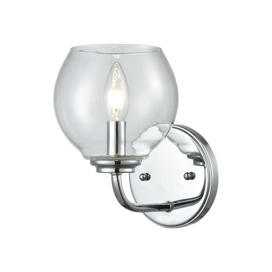 Emory 1-Light Vanity Lamp in Polished Chrome with Clear Blown Glass ELK Lighting | Vanity Light | Modishstore