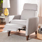 Baxton Studio Casanova Mid-century Modern Light Grey Fabric Upholstered Lounge Chair | Lounge Chairs | Modishstore - 2
