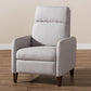 Baxton Studio Casanova Mid-century Modern Light Grey Fabric Upholstered Lounge Chair | Lounge Chairs | Modishstore - 4