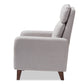Baxton Studio Casanova Mid-century Modern Light Grey Fabric Upholstered Lounge Chair | Lounge Chairs | Modishstore - 7