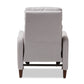 Baxton Studio Casanova Mid-century Modern Light Grey Fabric Upholstered Lounge Chair | Lounge Chairs | Modishstore - 6