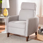 Baxton Studio Casanova Mid-century Modern Light Grey Fabric Upholstered Lounge Chair | Lounge Chairs | Modishstore - 3