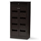 baxton studio acadia modern and contemporary wenge brown finished shoe cabinet | Modish Furniture Store-2