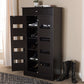 Baxton Studio Acadia Modern and Contemporary Wenge Brown Finished Shoe Cabinet | Modishstore | Cabinets
