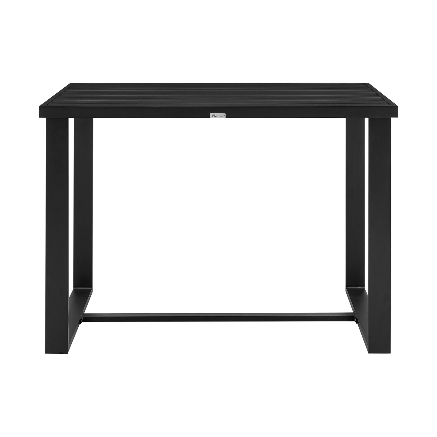Felicia Outdoor Patio Counter Height Dining Table in Black Aluminum By Armen Living | Bar Tables | Modishstore - 2