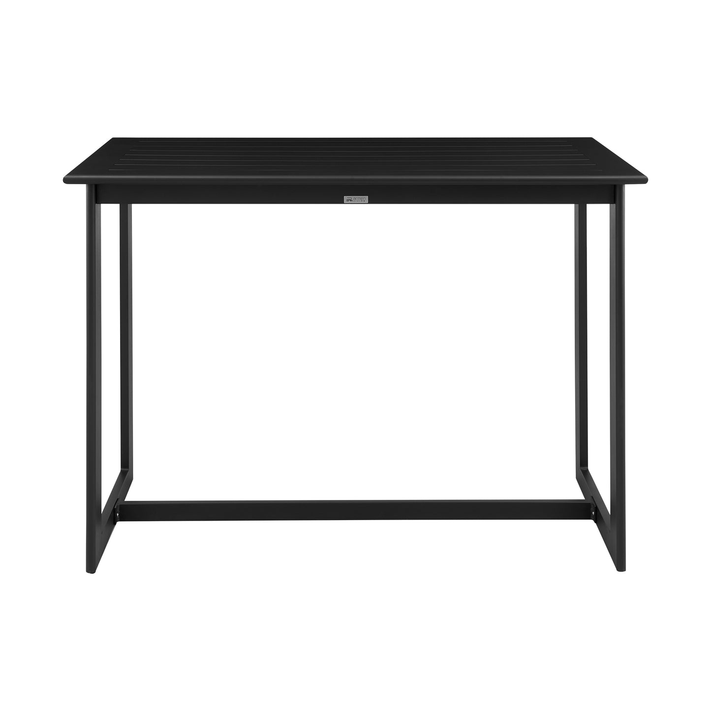 Grand Outdoor Patio Counter Height Dining Table in Black Aluminum By Armen Living | Bar Tables | Modishstore - 2