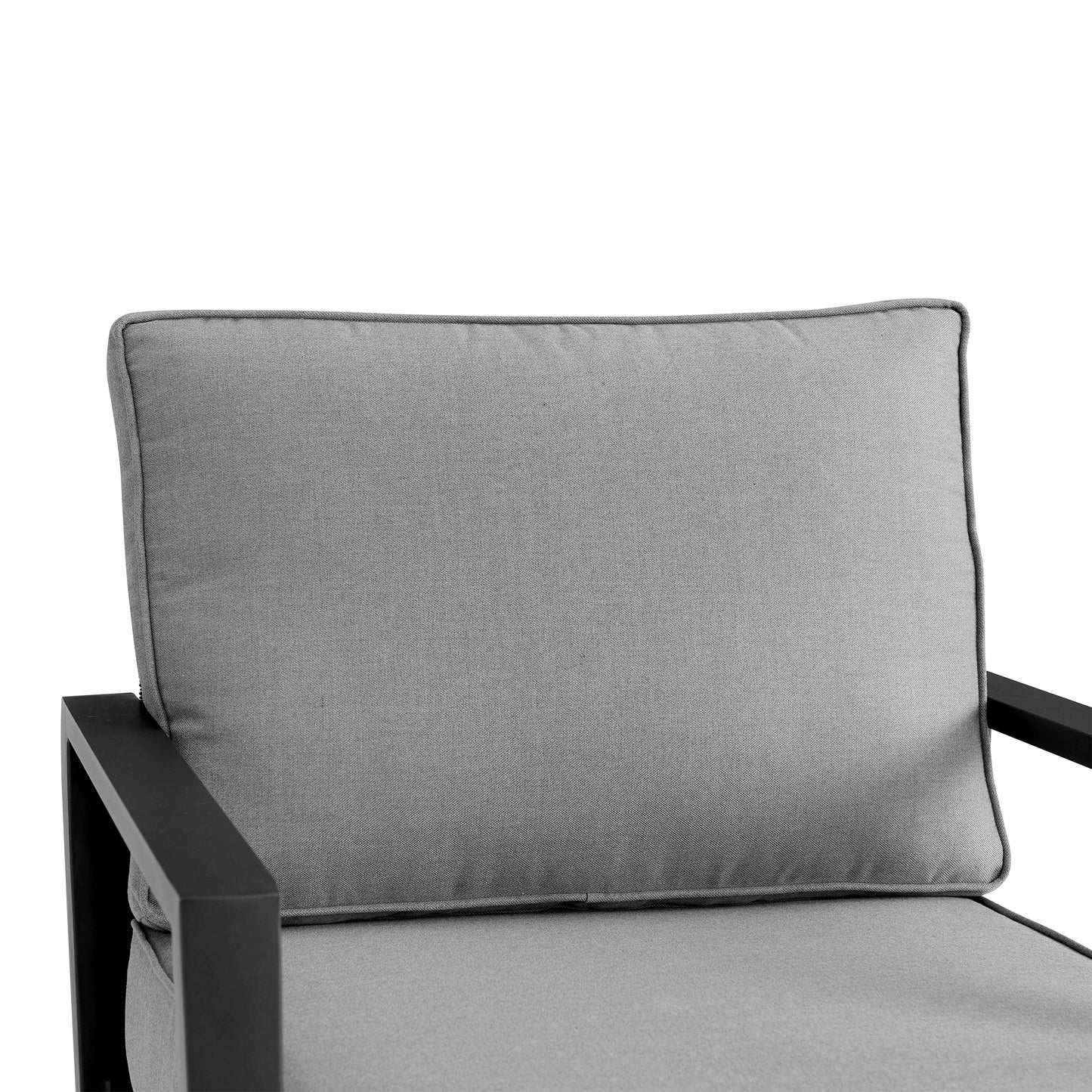 Grand Black Aluminum Outdoor Swivel Glider Chair with Dark Gray Cushions By Armen Living | Outdoor Chairs | Modishstore - 6