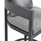 Argiope Outdoor Patio Bar Stool in Aluminum with Grey Cushions By Armen Living | Bar Stools | Modishstore - 8
