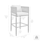 Felicia Outdoor Patio Bar Stool in Aluminum with Grey Rope and Cushions By Armen Living | Bar Stools | Modishstore - 10