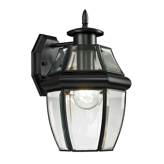 Ashford 1-Light Coach Lantern in Black - Small | Sconces | Modishstore