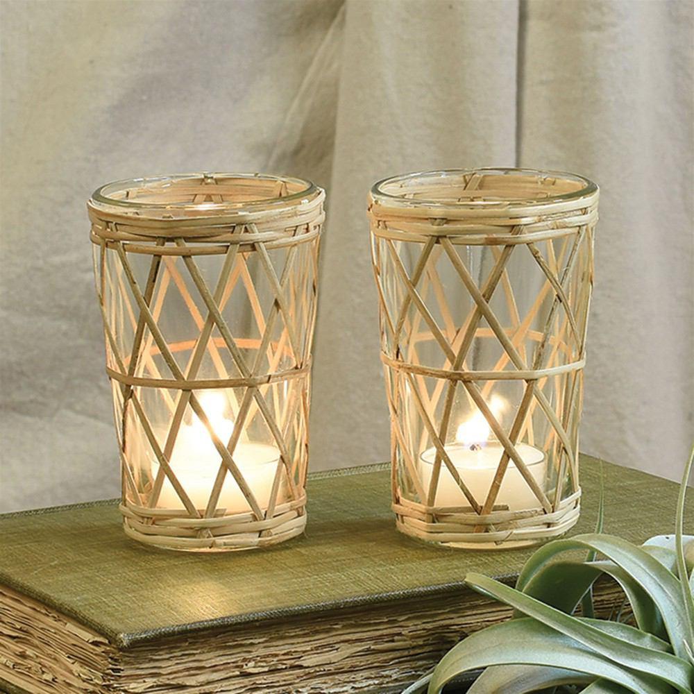 HomArt Cane Votive - Cris Cross - CrissCross - Set of 6-3
