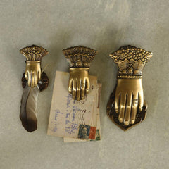 Brass Hand Clip Set Of 3 By HomArt