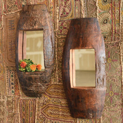 Axel Mirror - Salvaged Wood - Set Of 2 By HomArt