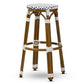 baxton studio joelle classic french indoor and outdoor navy and white bamboo style stackable bistro bar stool | Modish Furniture Store-2