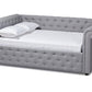 baxton studio mabelle modern and contemporary gray fabric upholstered queen size daybed | Modish Furniture Store-2