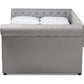 baxton studio mabelle modern and contemporary gray fabric upholstered full size daybed | Modish Furniture Store-3