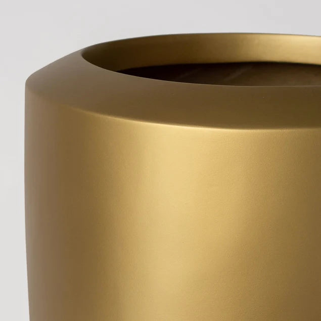 Fiberglass Large Barrel Planter, Gold By Gold Leaf Design Group | Planters, Troughs & Cachepots | Modishstore - 3