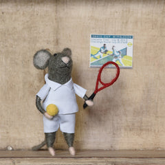 Tennis Player Guy Mouse - Set Of 4 By HomArt