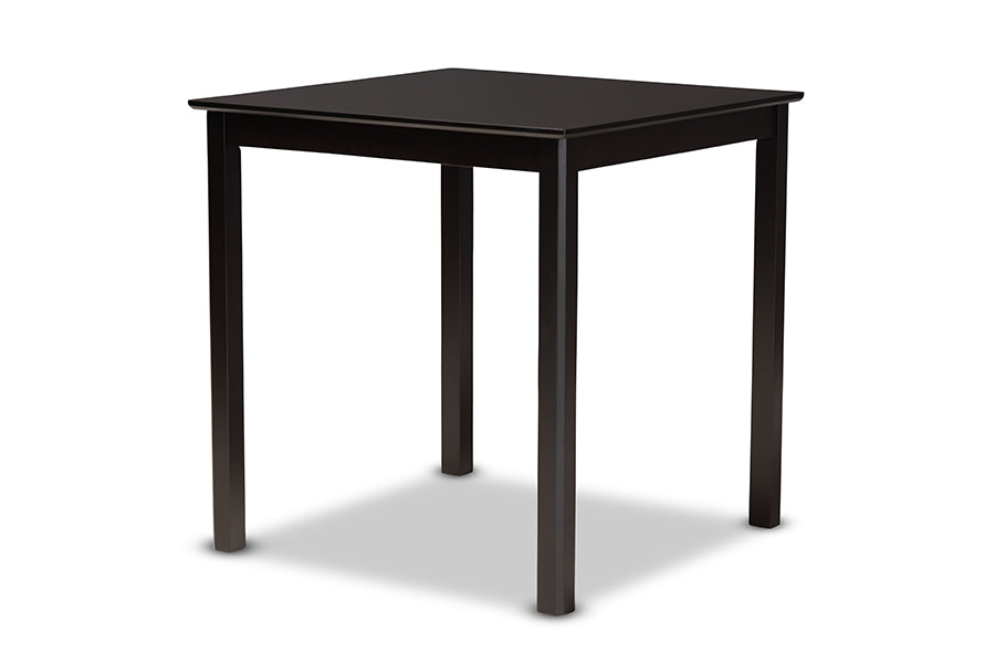 baxton studio lanier modern and contemporary gray fabric upholstered espresso brown finished 5 piece wood pub set | Modish Furniture Store-3