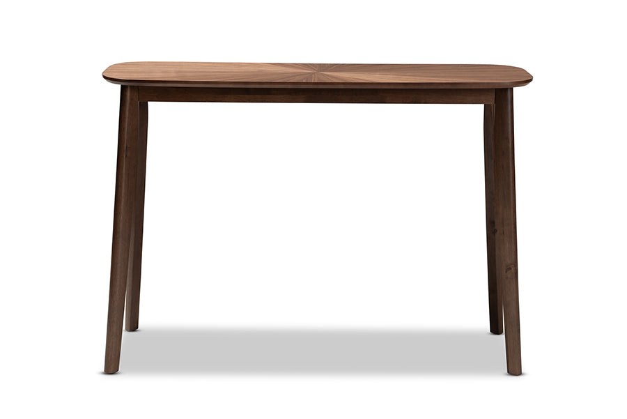 baxton studio wendy mid century modern walnut finished wood console table | Modish Furniture Store-3