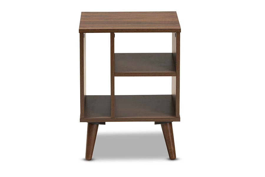 baxton studio sami mid century modern walnut finished wood end table | Modish Furniture Store-3