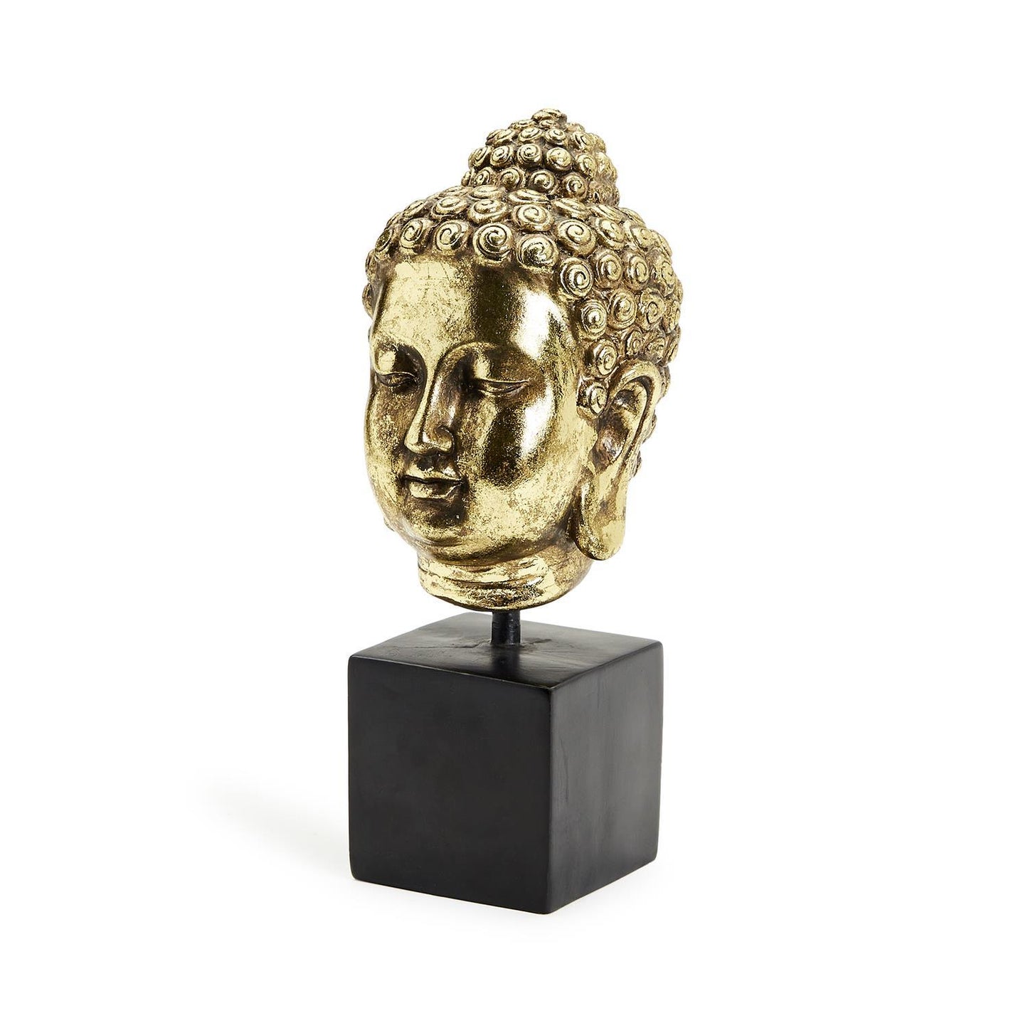 Buddha Head On Black Pedestal Stand By Tozai Home | Sculptures | Modishstore - 6